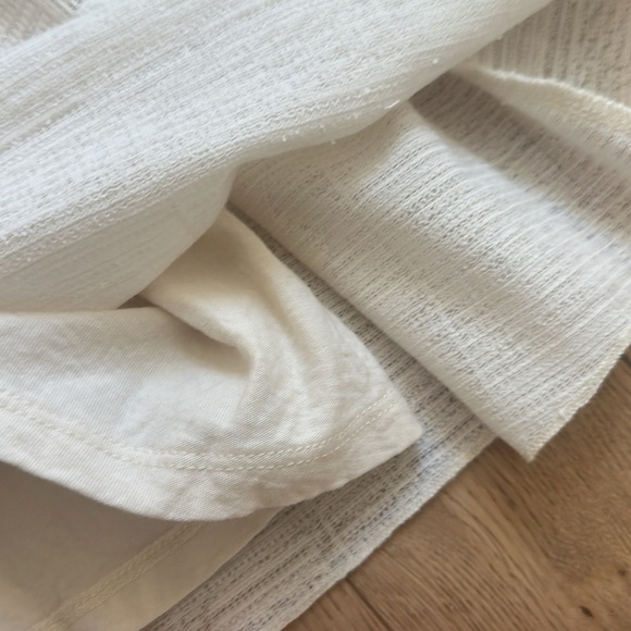 Zara Kids Girls Cap Ruffle Sleeve Dress in white /ivory Size 11/12 - Picture 3 of 5